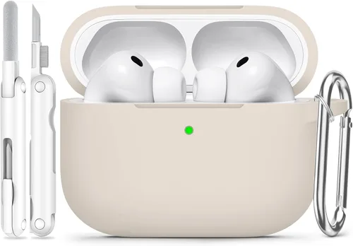 Vista 31 de Funda para AirPods Pro 3 (2025), funda protectora de silicona suave compatible con Estuche Apple AirPods Pro de 3ª generación con kit de limpieza