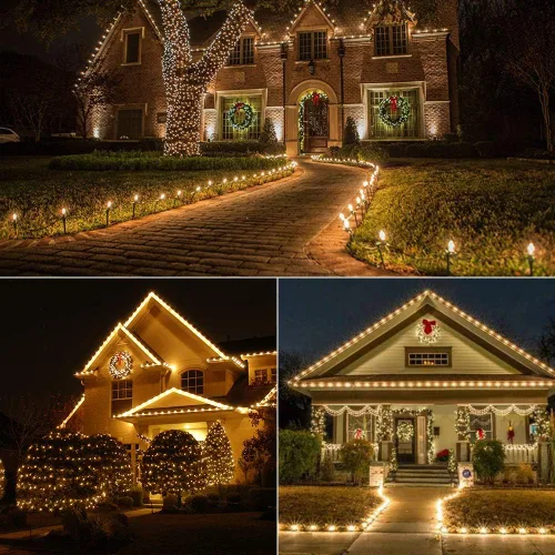 Vista 5 de Brizled Gentle Twinkle C5 - Luces de Navidad de 33 pies, 100 luces LED de Navidad, conectables de 120 V, luz blanca cálida para árbol de Navidad