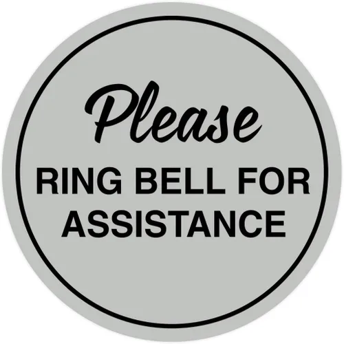 Vista 21 de Signs ByLITA Circle Please Ring Bell For Assistance - Letrero de pared o puerta Fácil instalación Letrero de recepción de recepción