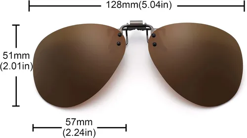 Vista 2 de JM - Gafas de sol polarizadas con clip sin marco estilo aviador para gafas graduadas