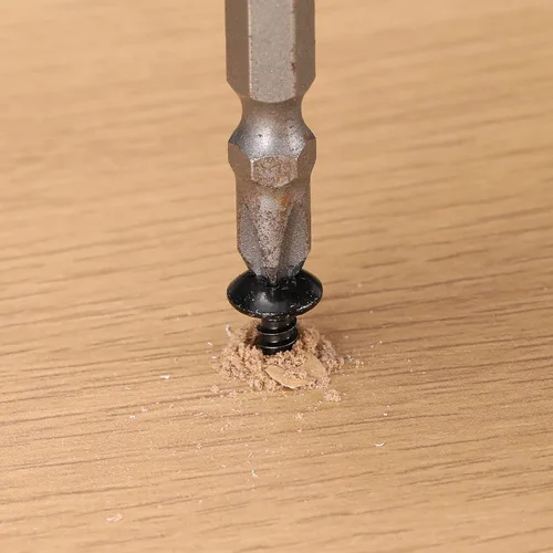 Vista 7 de Tornillo de madera de cabeza de cerradura de 1 x 4, 100 piezas, tornillo Phillips de acero inoxidable 18-8 (304) de autorroscado rápido con óxido