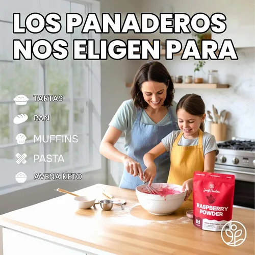 Vista 3 de Jungle Powders Polvo de Frambuesa Bolsa de 3.5 Onzas, Frambuesas Liofilizadas en Polvo de Grado Alimenticio Sin Endulzar, Sin Aditivos, Sin Rellenos