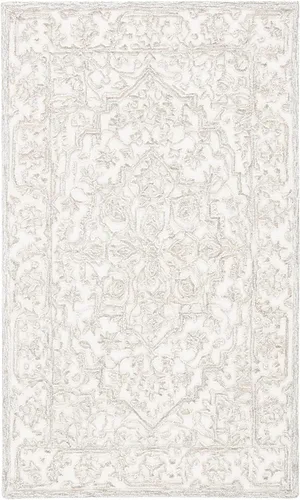 Vista 13 de SAFAVIEH Trace Collection Alfombra de pasillo, 2 pies 3 pulgadas x 8 pies, marfil y carbón, lana hecha a mano, ideal para zonas de alto tráfico