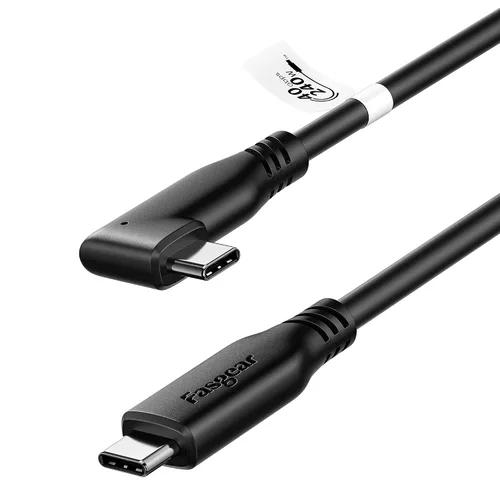 Vista 9 de Fasgear Cable USB4 de 40 Gbps USB C a USB C de 3.3 pies - Cable tipo C de 240 W de carga rápida, cables de pantalla HD compatibles con 8K @60Hz/4K