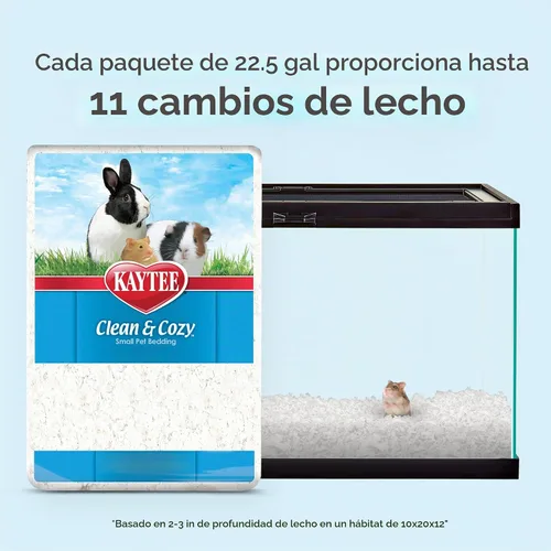 Vista 2 de Ropa de cama limpia y tierna para animal pequeño Kaytee, Blanco