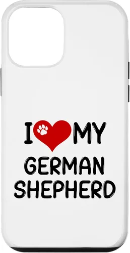 Vista 16 de I Love My German Shepherd Pet Dog Breed Retro Heart Case for iPhone 17