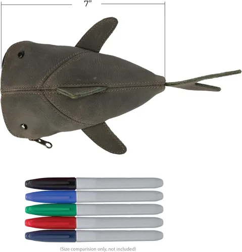 Vista 6 de Hide & Drink, Bolsa de monedas con cremallera, Estuche en forma de tiburón, Animales de peluche, Banco, Bolsa de cambio, monedero para lápices