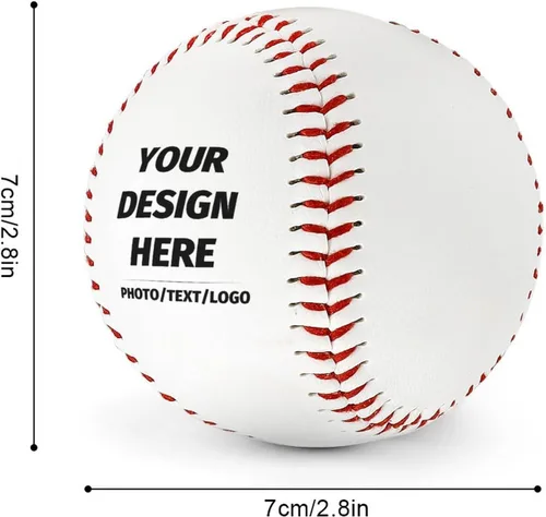 Vista 3 de Béisbol personalizado, añade tu propia foto, texto, logotipo, béisbol personalizado con impresión de 2 lados, gran regalo personalizado para padre