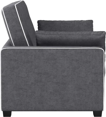 Vista 14 de Serta Ainsley Sofá Cama Convertible de 66.5", Tamaño Full, Dreamcoil Comfort, Tela Tejida Suave, Carbón