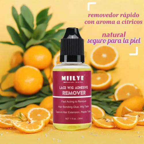 Vista 6 de MIILYE Removedor de pegamento para peluca, 2 botellas, removedor de extensiones de cabello con cinta Solvente para residuos adhesivos, peluca