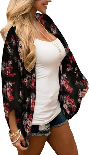 Vista 3 de BB&KK Women's Kimono Cover Ups Tops Lightweight Summer Cardigans