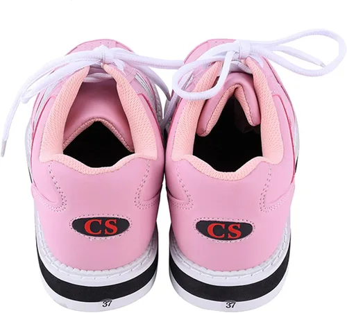 Vista 4 de CHENPENG Zapatos de bolos para mujer de cuero transpirables antideslizantes para bolos