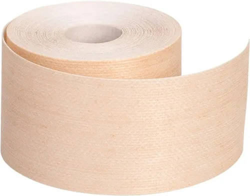 Vista 4 de MEDSTOCK Tela no tejida, rollo fijador beige, 2 "x 11 yardas, 1 rollo, cuidado de heridas, cinta adhesiva para vendaje, seguro de dispositivos