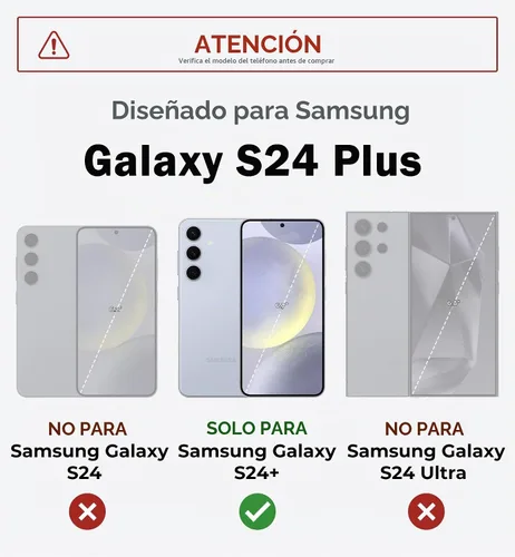 Vista 2 de Dexnor Funda magnética para Samsung Galaxy S24 Plus con soporte, 2 marcos frontales y protector de pantalla integrado, compatible con Magsafe, a