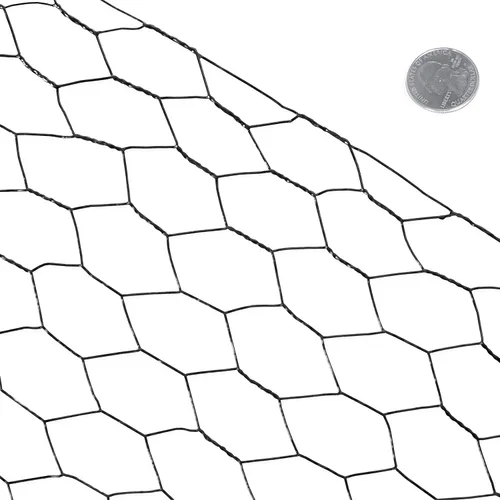 Vista 6 de Fencer Wire Red hexagonal de aves de corral con revestimiento de vinilo negro calibre 20 con malla de 1 pulgada (4 pies x 150 pies)