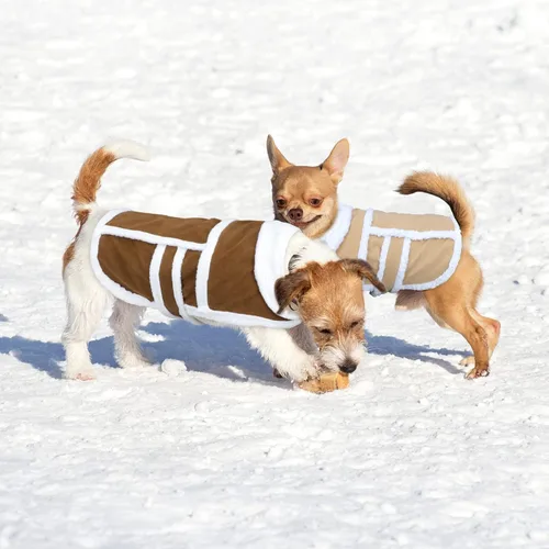 Vista 7 de BWOGUE Abrigo de invierno para perros pequeños, chaqueta de forro polar para perros de razas pequeñas a medianas