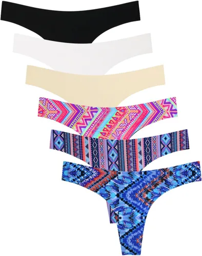 Vista 19 de Wealurre Tanga de microfibra de cintura baja para mujer sin costuras invisible