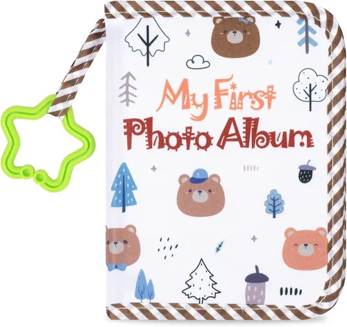 Vista 8 de Baby's My First Family Álbum Familiar Mi Primer Álbum de Fotos Suave Libro de Tela con Fotos Adventure Land My First Book of Photos Álbum