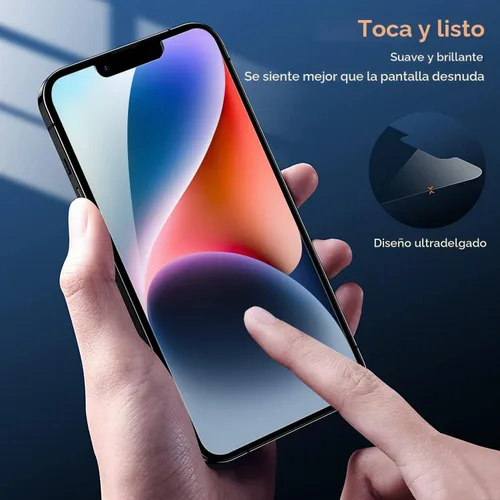 Vista 6 de Fotbor Compatible con 2 protectores de pantalla de privacidad para iPhone 14 Plus + 2 protectores de lente de cámara, vidrio templado inastillable