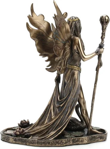 Vista 6 de Veronese Design Escultura Aine The Celtic Faery Queen of Summor Love de resina fundida en frío con acabado de bronce antiguo de 9 pulgadas
