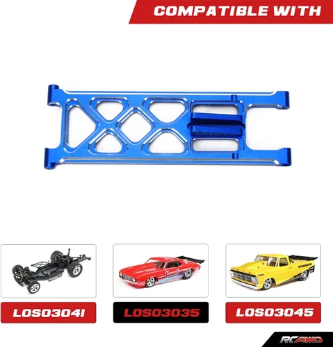 Vista 2 de RCAWD Barra de ruedas Truss para Losi 1/10 22S 2WD No Prep Drag Car Azul