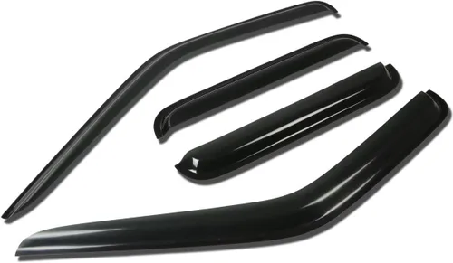 Vista 25 de Auto Dynasty Protectores de lluvia con cinta adhesiva compatible con Sentra B15 4DR 2000-2006 4 piezas deflector de visera de ventilación de ventana
