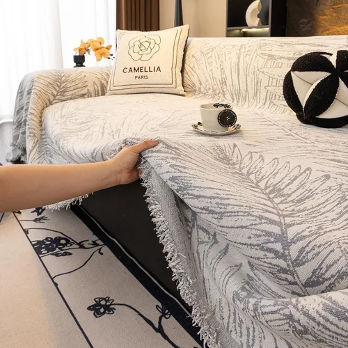 Vista 78 de ROOMLIFE Funda de sofá con estampado de leopardo para sofá de 3 plazas, lavable, protector de muebles para perros, funda de sofá suave