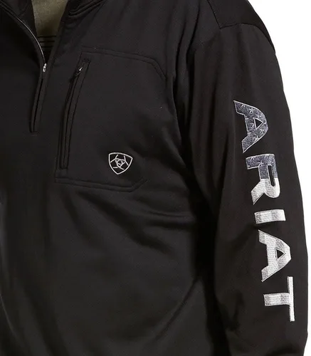 Vista 3 de ARIAT Sudadera con cremallera de 14 para hombre con logotipo del