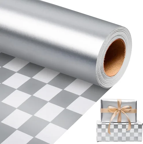 Vista 41 de Homeral Rollo de papel de regalo Jumbo de 30 pulgadas x 32.8 pies, color azul rey metálico para Navidad, cumpleaños, vacaciones, boda, baby shower