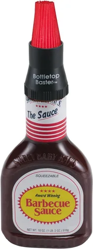 Vista 2 de Jokari Bottletop Baster Jeringa de silicona para botella de salsa barbacoa, loco pero funciona, color negro, paquete de 2 Easy To Use For The