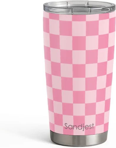 Vista 11 de SANDJEST Vaso de baloncesto con aislamiento de acero inoxidable de 20 onzas, taza de café de viaje, vasos deportivos, regalos para amantes