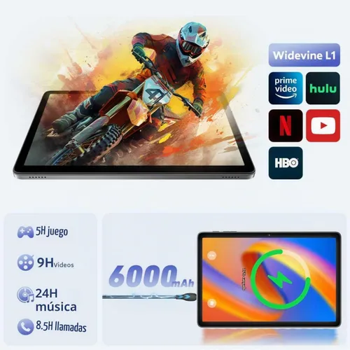 Vista 5 de Tablets Clearance 2026, mini portátil con teclado, portátil barato pequeño 2 en 1 Android tablet, 10 pulgadas 24GB RAM+128GB ROM, Octa-Core 6000mAh