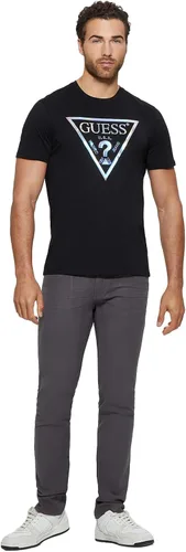 Vista 2 de GUESS Camiseta básica de aluminio iridiscente de manga corta para hombre