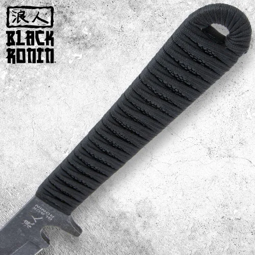 Vista 4 de Black Ronin Combat Wakizashi Sword with Injection Molded Sheath Stainless Steel Blade Cord-Wrapped Handle