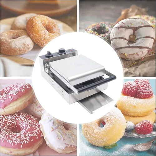 Vista 3 de YIYIBYUS Máquina de donut de 12 rejillas comercial/nacional antiadherente Pan eléctrico Donut Pan Máquina para hacer mini máquina de donas de 2