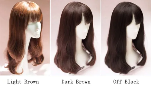 Vista 5 de 22 pulgadas de largo, ondulado, cierre con clips en la parte superior, para mujeres con cabello fino (marrón claro)