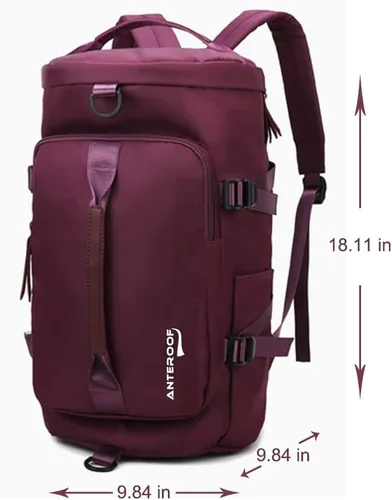 Vista 5 de Bolsa de gimnasio con compartimento para zapatos para hombres y mujeres, bolsa de viaje, mochila cruzada, bolsa deportiva con gran capacidad