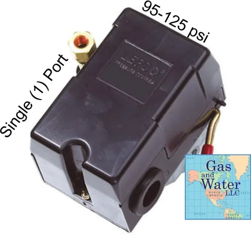 Vista 2 de Nuevo Interruptor de presión H/D para compresor de aire 95-125 w/Unloader