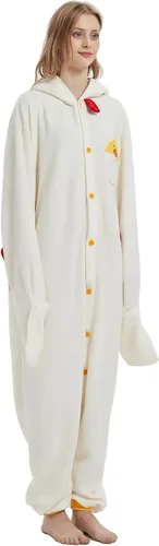Vista 5 de MAJ&COS Pijama de animal mameluco para adultos, disfraz de dibujos animados, cosplay, Navidad, para mujeres y hombres