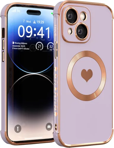 Vista 20 de Funda magnética para iPhone 12 para mujeres y niñas, compatible con magnética, suave y de lujo para iPhone 12, funda de teléfono