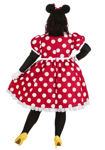 Vista 2 de Disfraz Deluxe para Adultos de Minnie Mouse Talla Plus de Disney Multicolor