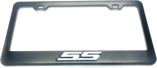 Vista 4 de Soporte para placa de matrícula con emblema de Camaro SS negro 3D de acero inoxidable 3D para Chevy Camaro (2 rojo)