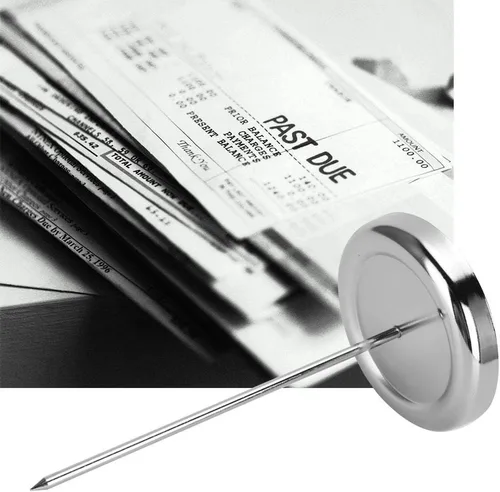 Vista 4 de Hilitand Soporte de notas de papel de varilla recta de acero inoxidable con clip Check Husillo Bill Fork Recibo Factura Spike Stick Holder