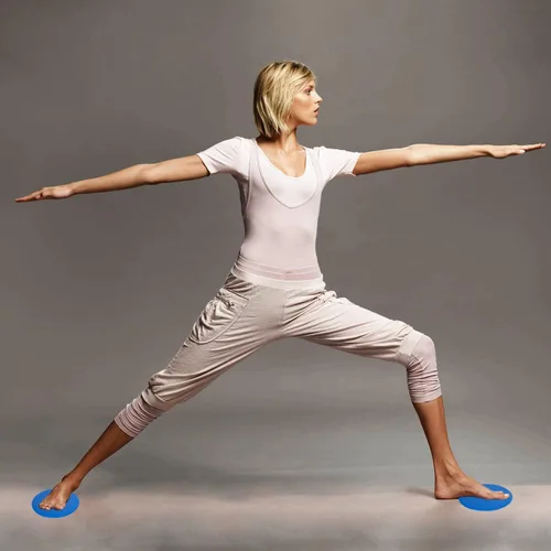 Vista 6 de Discos deslizantes deslizantes de núcleo, deslizadores de ejercicio, paquete de 4 deslizadores dobles para alfombras, suelos duros, Core Fitness