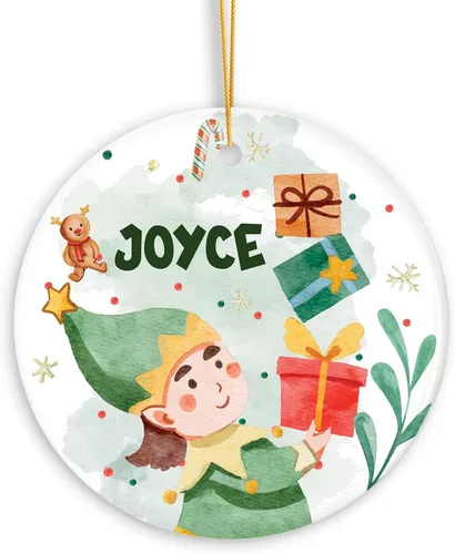 Vista 19 de Adorno de muñeco de nieve personalizado, muñeco de nieve de Papá Noel, adorno de Navidad con nombre personalizado, lindo adorno de muñeco de nieve