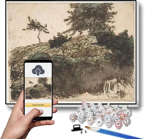Vista 15 de Kits de pintura por números para adultos y niños, pintura de otoño por Jean-Francois Millet Arts Craft para decoración de pared del hogar