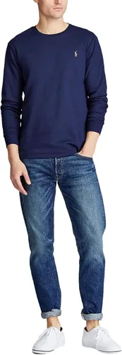 Vista 3 de POLO RALPH LAUREN Camiseta de manga larga de ajuste clásico suave al tacto para hombre (Soft Touch) Marina francesa