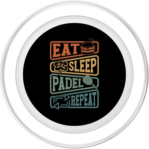 Vista 2 de Raqueta de pádel retro - Squash Vintage Padel PopSockets MagSafe PopGrip para iPhone