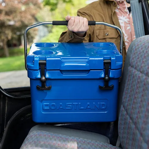 Vista 9 de Coastland Bay Series Cooler Premium - Enfriador rotomoldeado aislado para uso diario, pequeño baúl de hielo para espacios reducidos