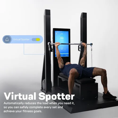 Vista 6 de OxeFit XS1 Peak Smart Home Gym - Máquina todo en uno de fuerza, cardiovascular y pilates con entrenamientos adaptativos, entrenamiento de IA